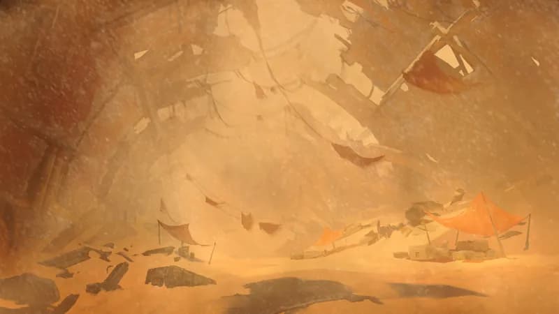 Starship Graveyard map, Sand Storm variant