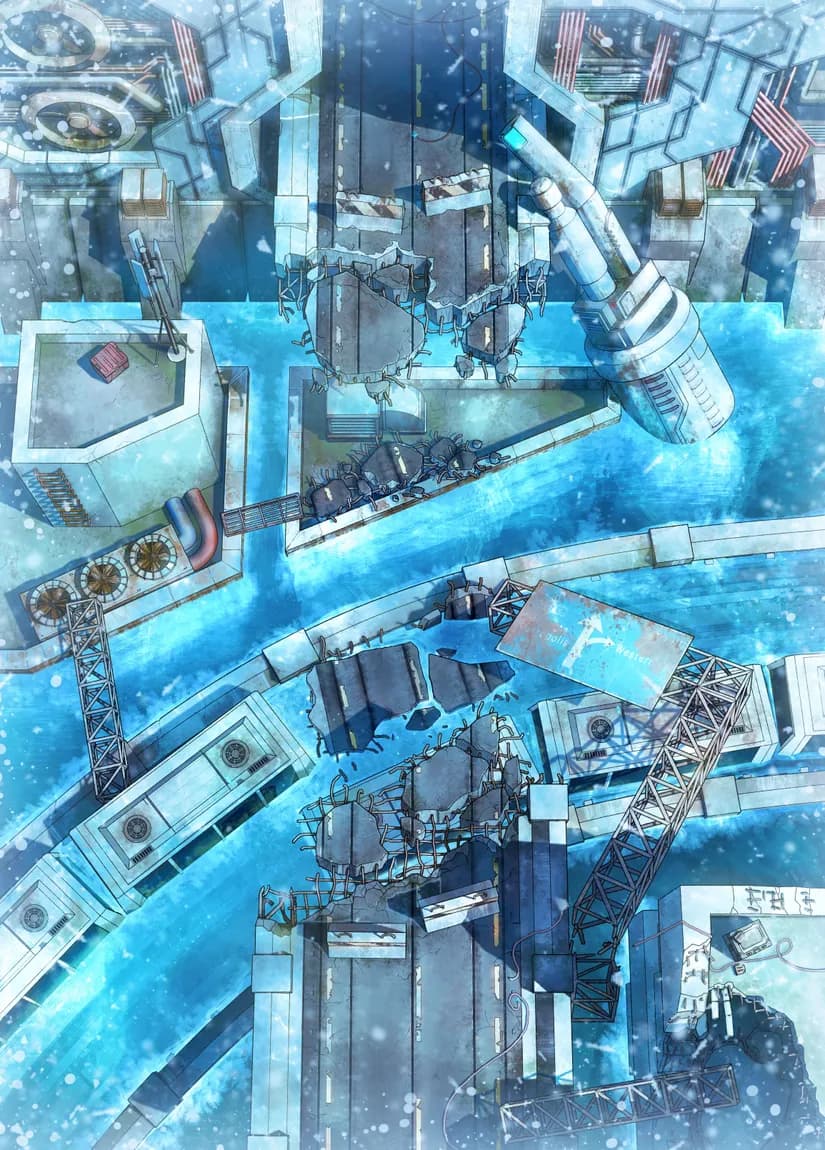 Remains of Advanced Society map, Blizzard Day variant