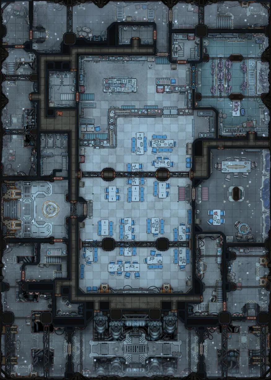 Mothership Canteen map, Frozen variant