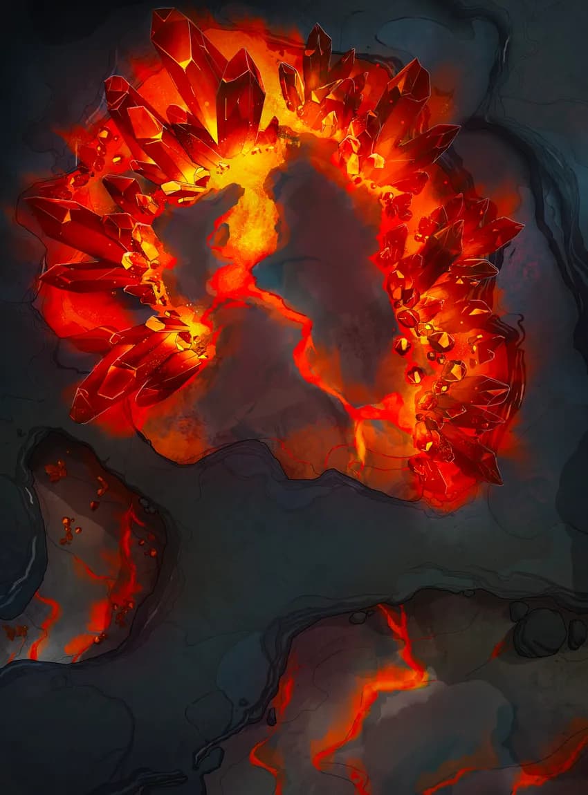 Crystal Mines map, Lava variant