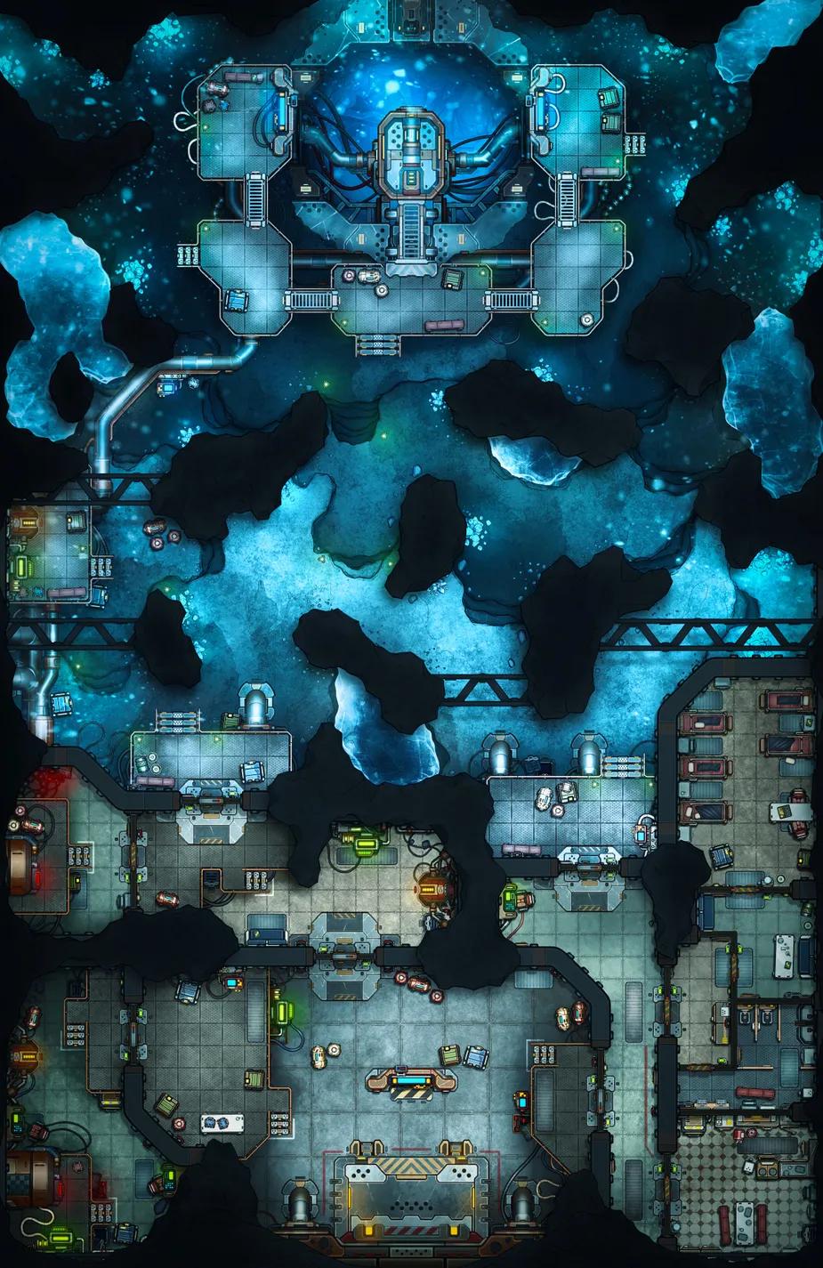 Asteroid Base map, Ice Planet variant