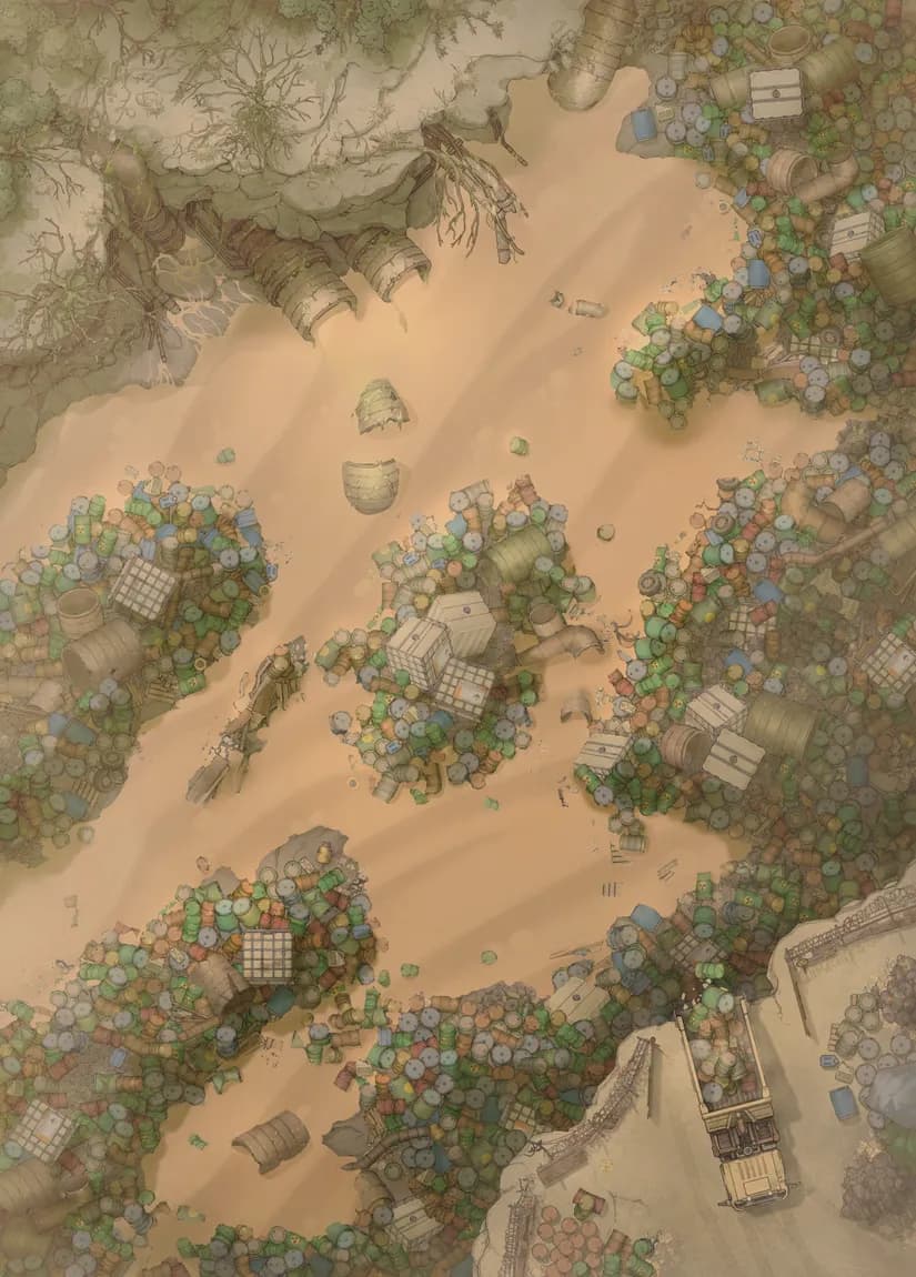 Toxic Waste Outfall map, Desert variant