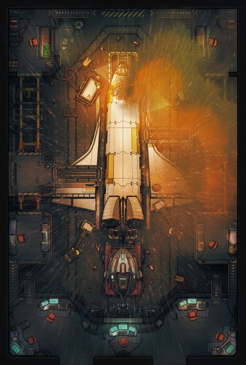 Shuttle Assembly Building map, Sprinklers variant