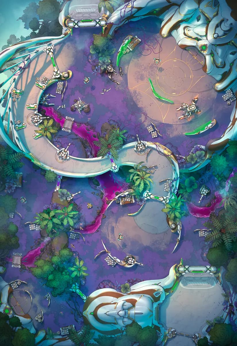 Robot Firing Range map, Purple Exterior variant