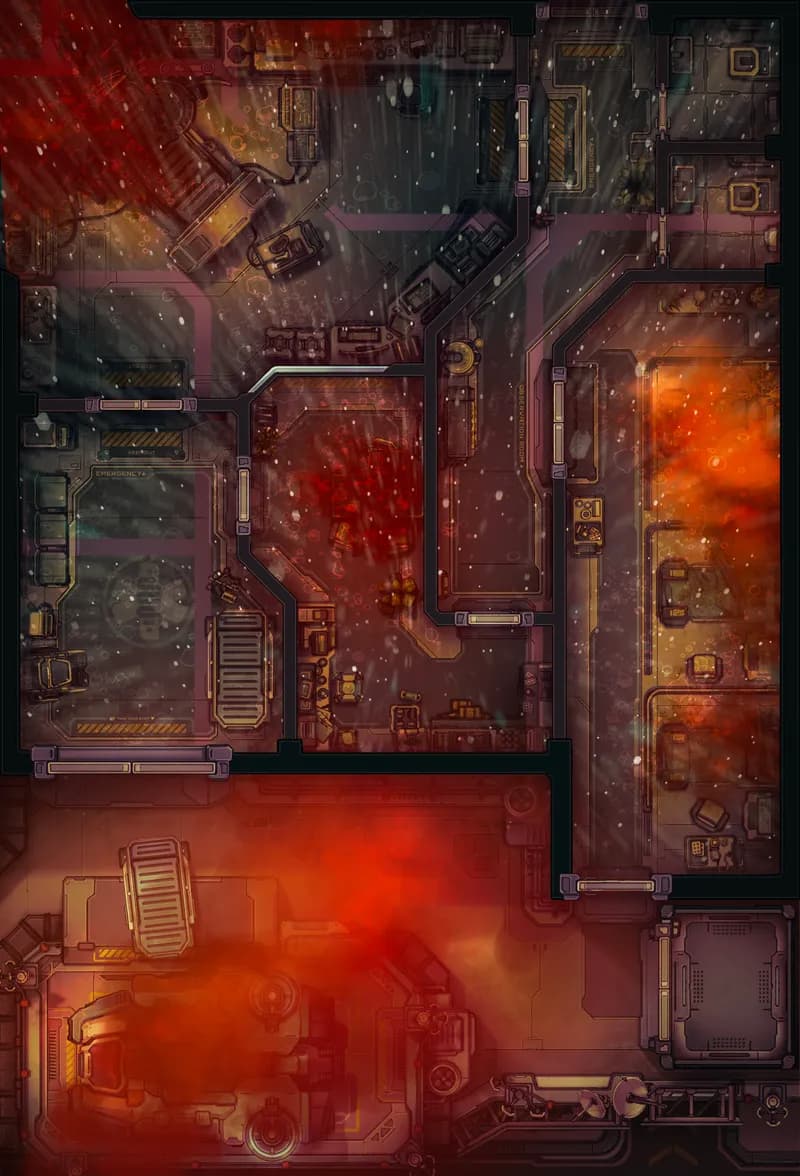 Emergency Surgery map, Fire Sprinklers variant