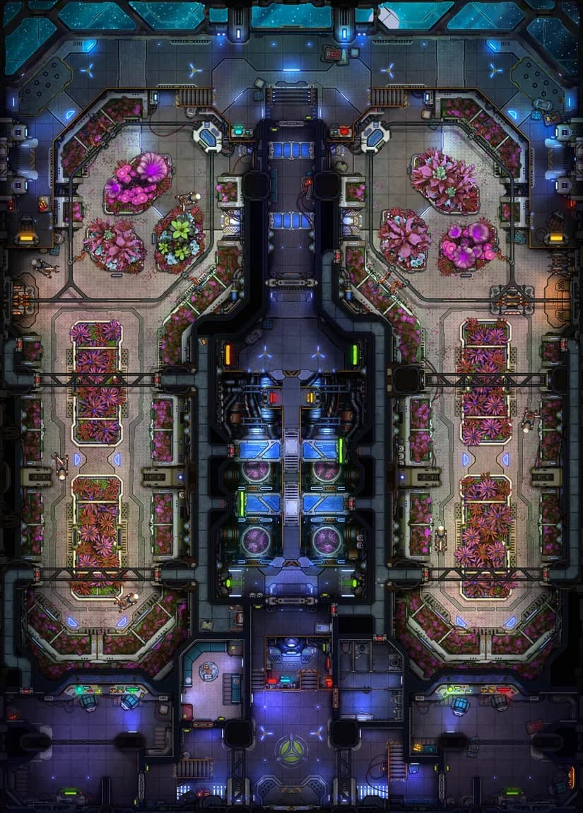 Hydroponic Farm map, Blue Sun variant