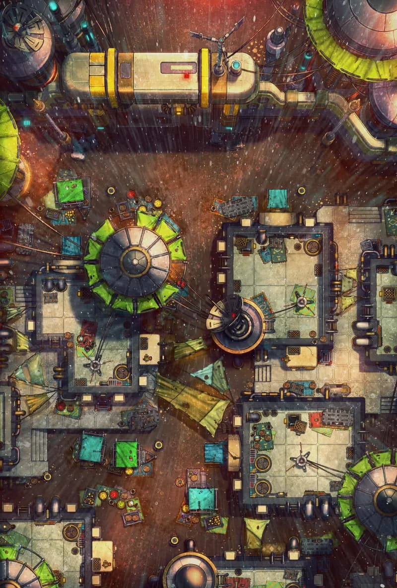 Desert City Gates map, Emerald Rain variant
