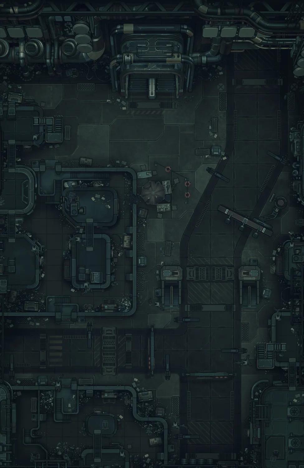 Piping District map, No Power variant