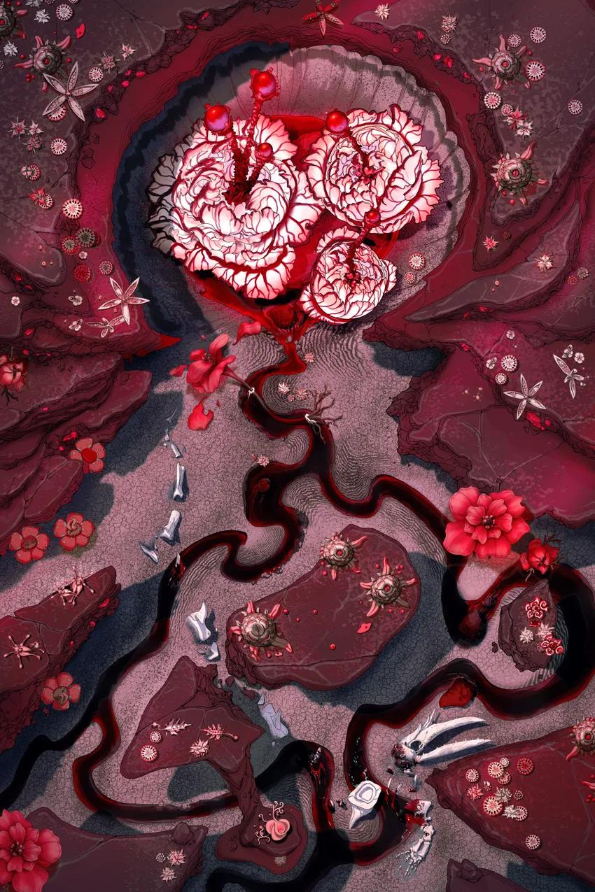 Living Plant Crater map, Blood Planet variant
