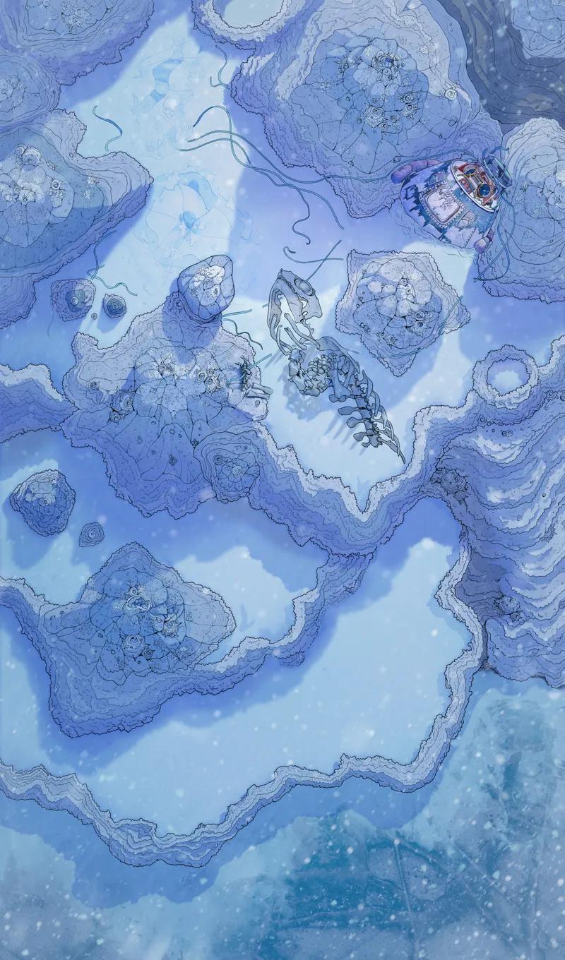 Sulphur Planet map, Winter Day variant