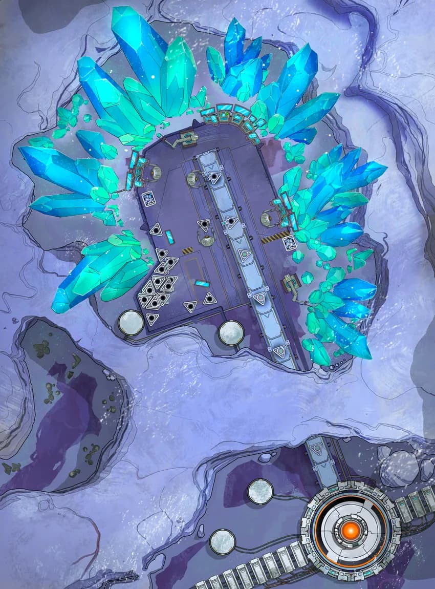 Crystal Mines map, Snow variant