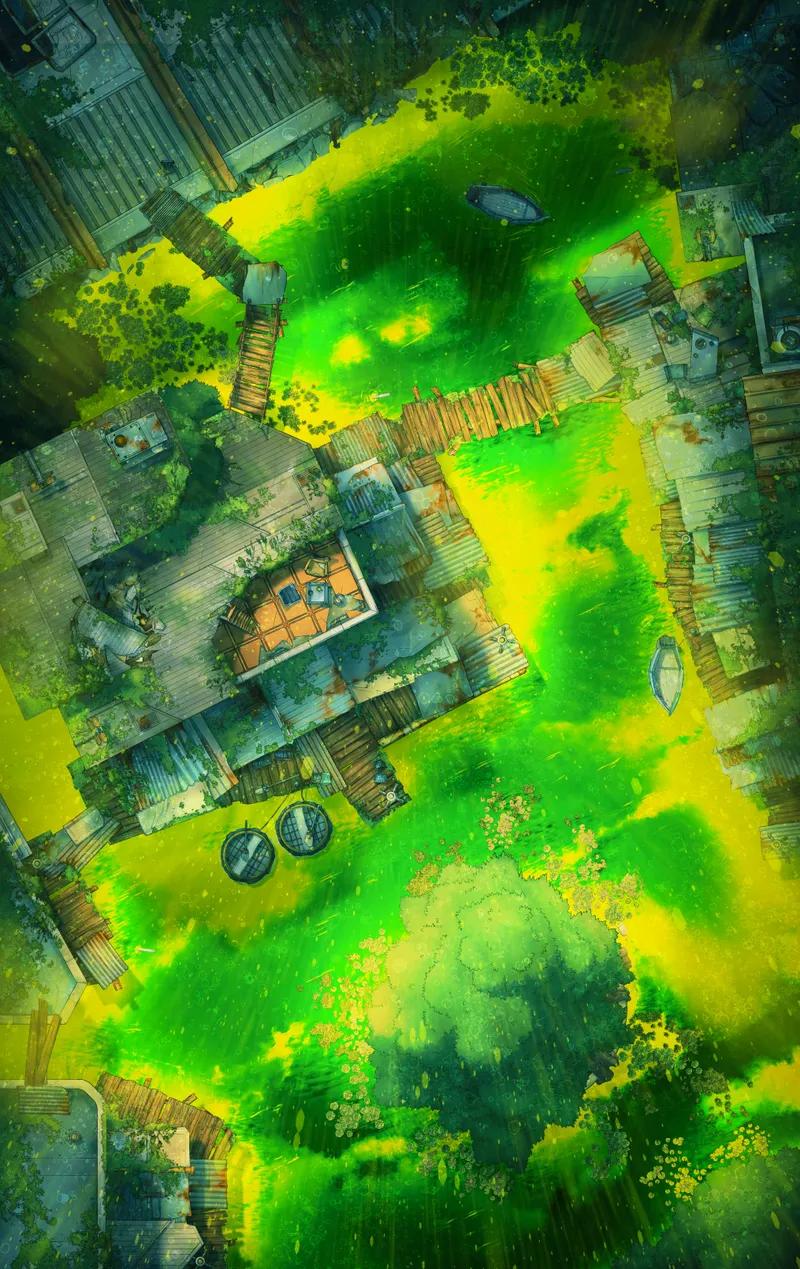 Sunken Town map, Toxic Rain variant