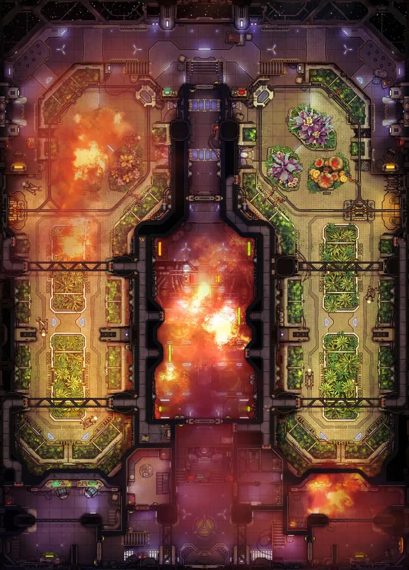 Hydroponic Farm map, Fire variant