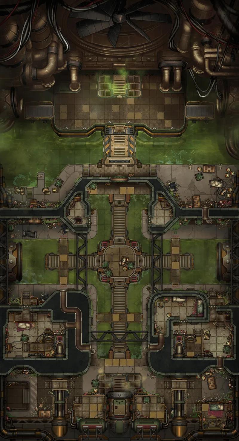 Deep City Sewers map, Shutdown variant