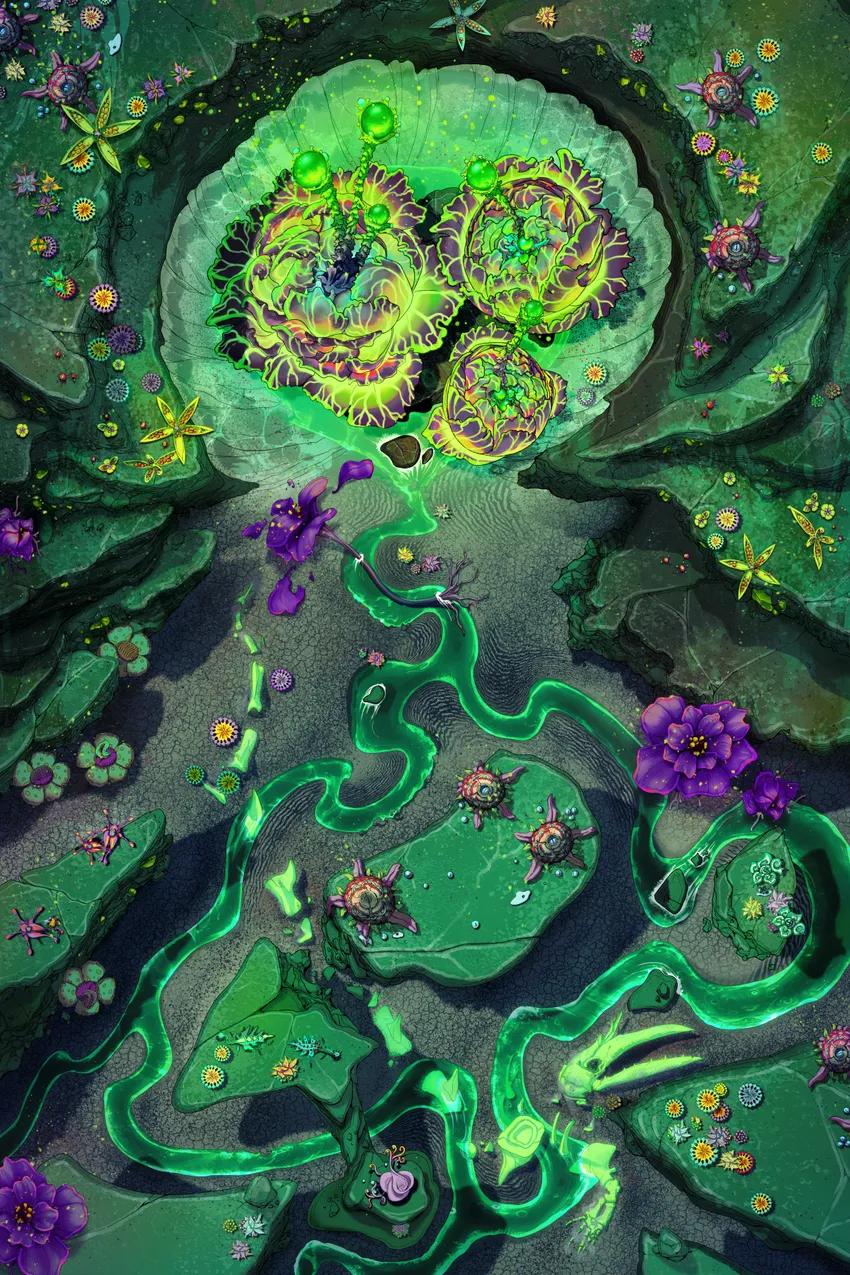 Living Plant Crater map, Toxic Day variant