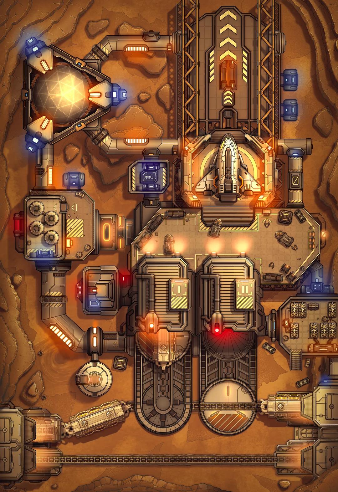 Asteroid Mining Port map, Desert variant