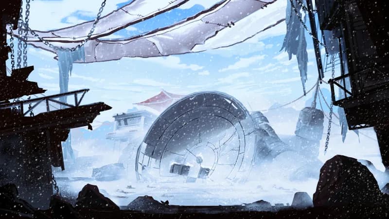 Collapsed Radio Tower map, Winter variant