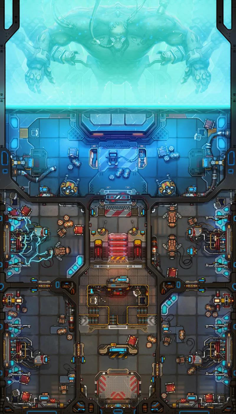 Bio Mech Laboratory map, Aquarium Day variant