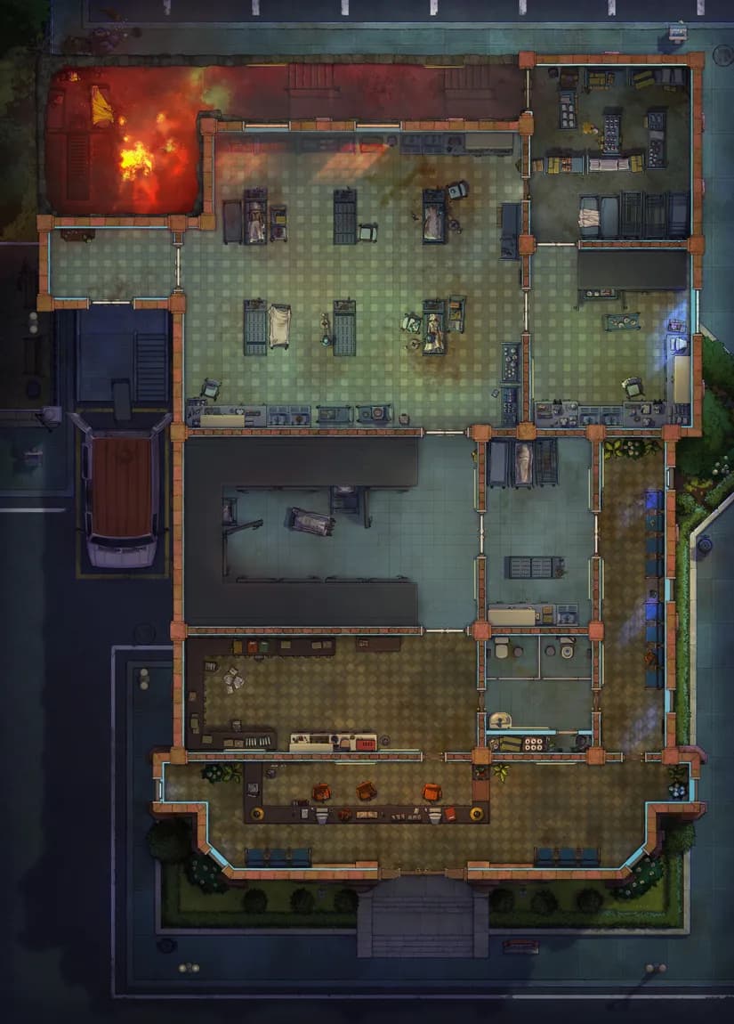 Morgue map, Fire variant