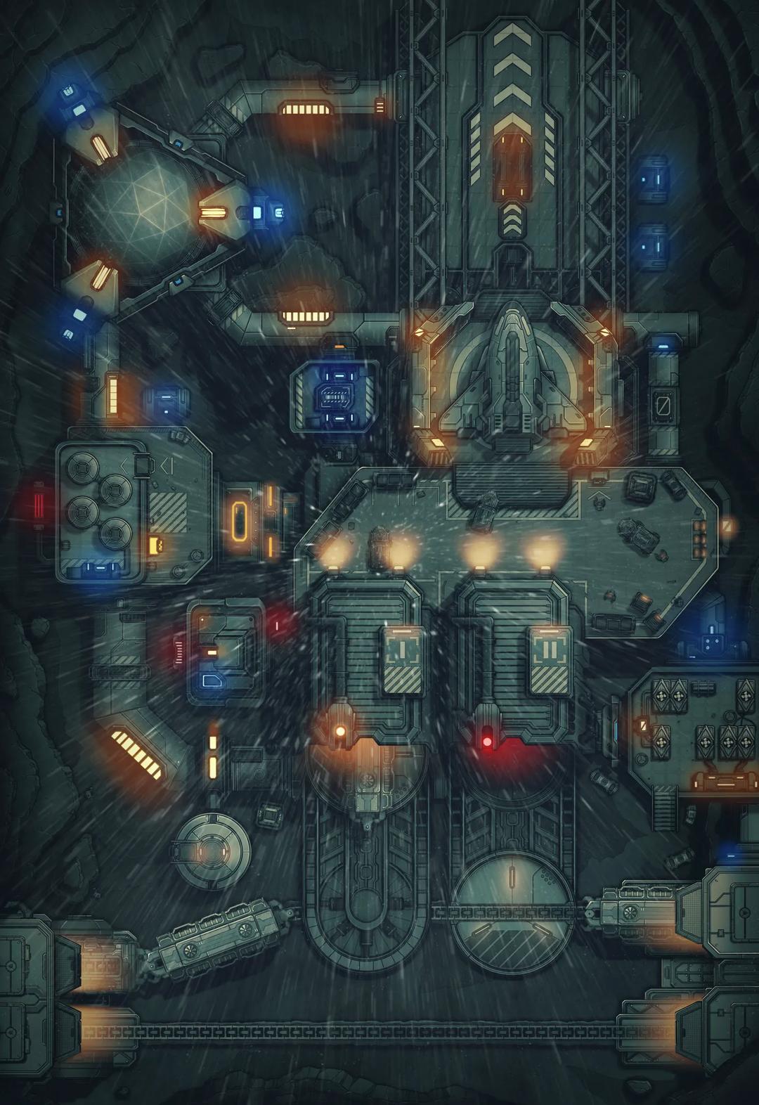 Asteroid Mining Port map, Rain variant