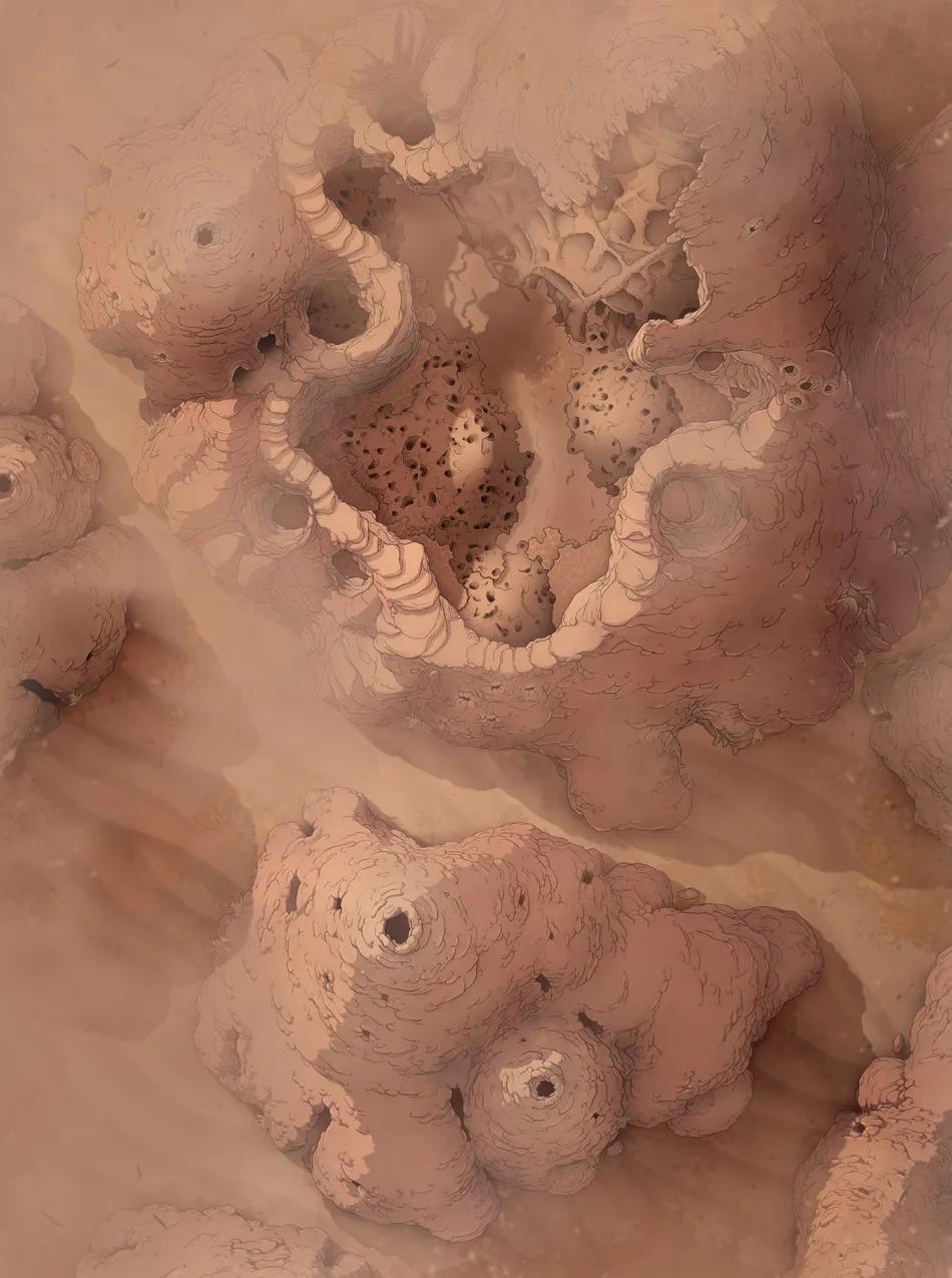 Insectoid Hive map, Sandstorm variant