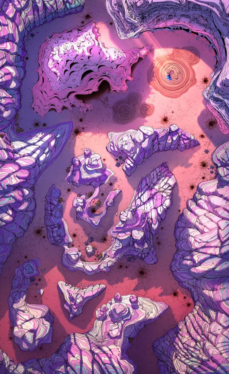 Alien Canyon Burrows map, Iridescent variant