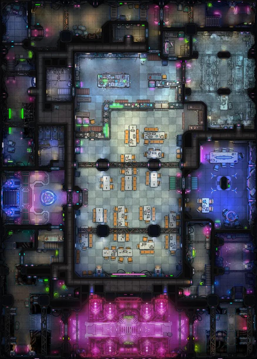 Mothership Canteen map, Neon variant