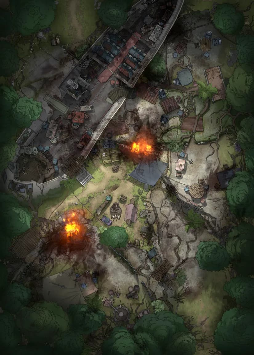 Forest Crash Tavern map, Disaster variant