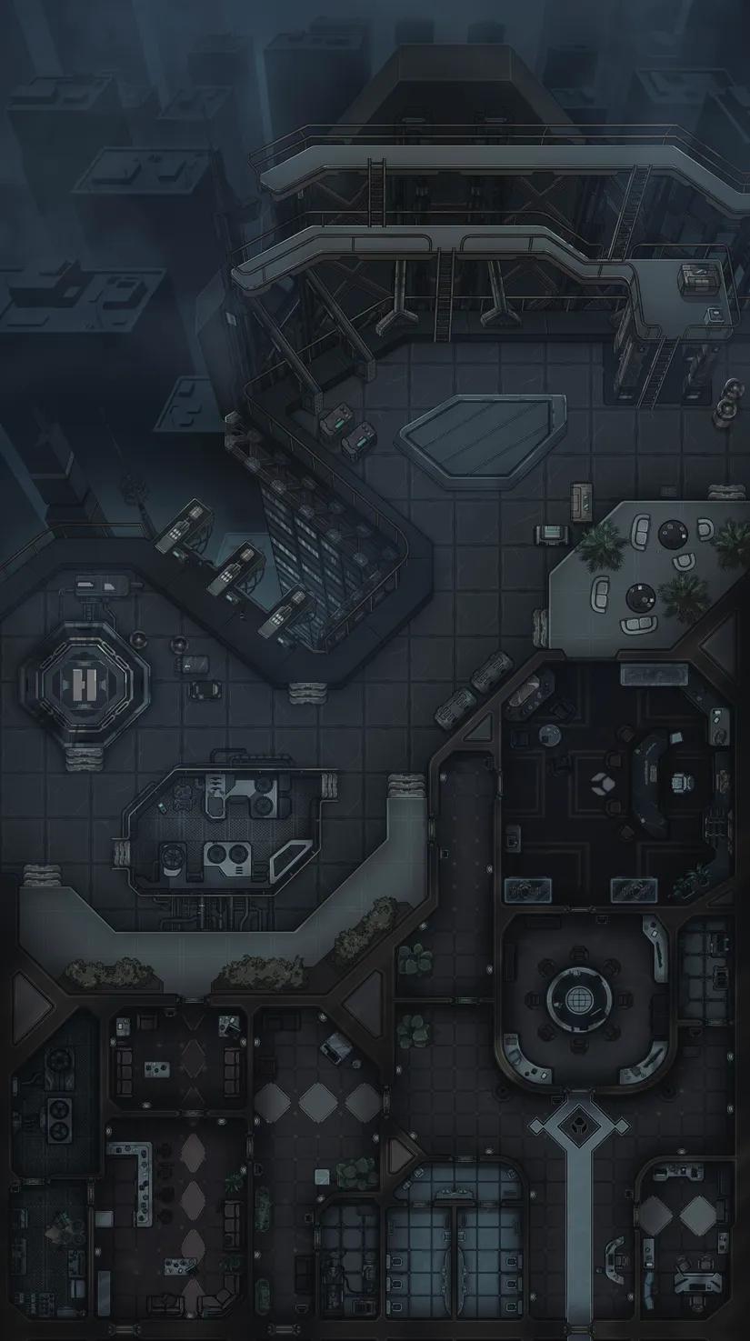 Corp Tower map, Citywide Blackout variant