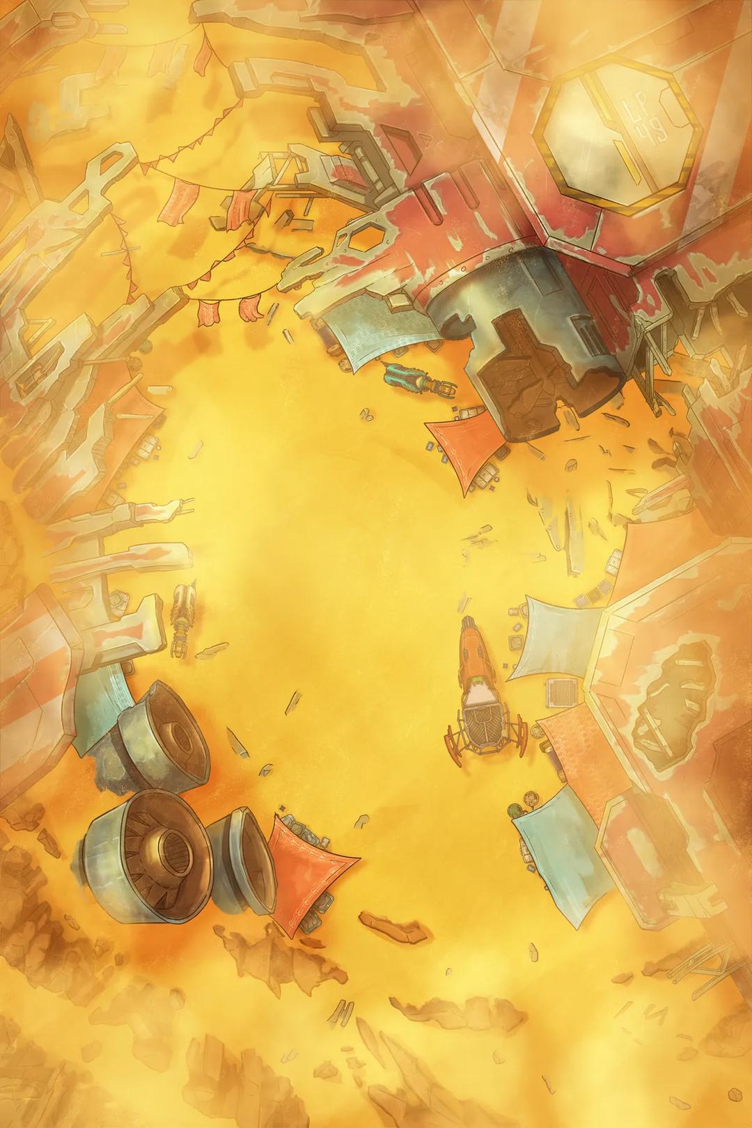 Starship Graveyard map, Dust Storm Day variant