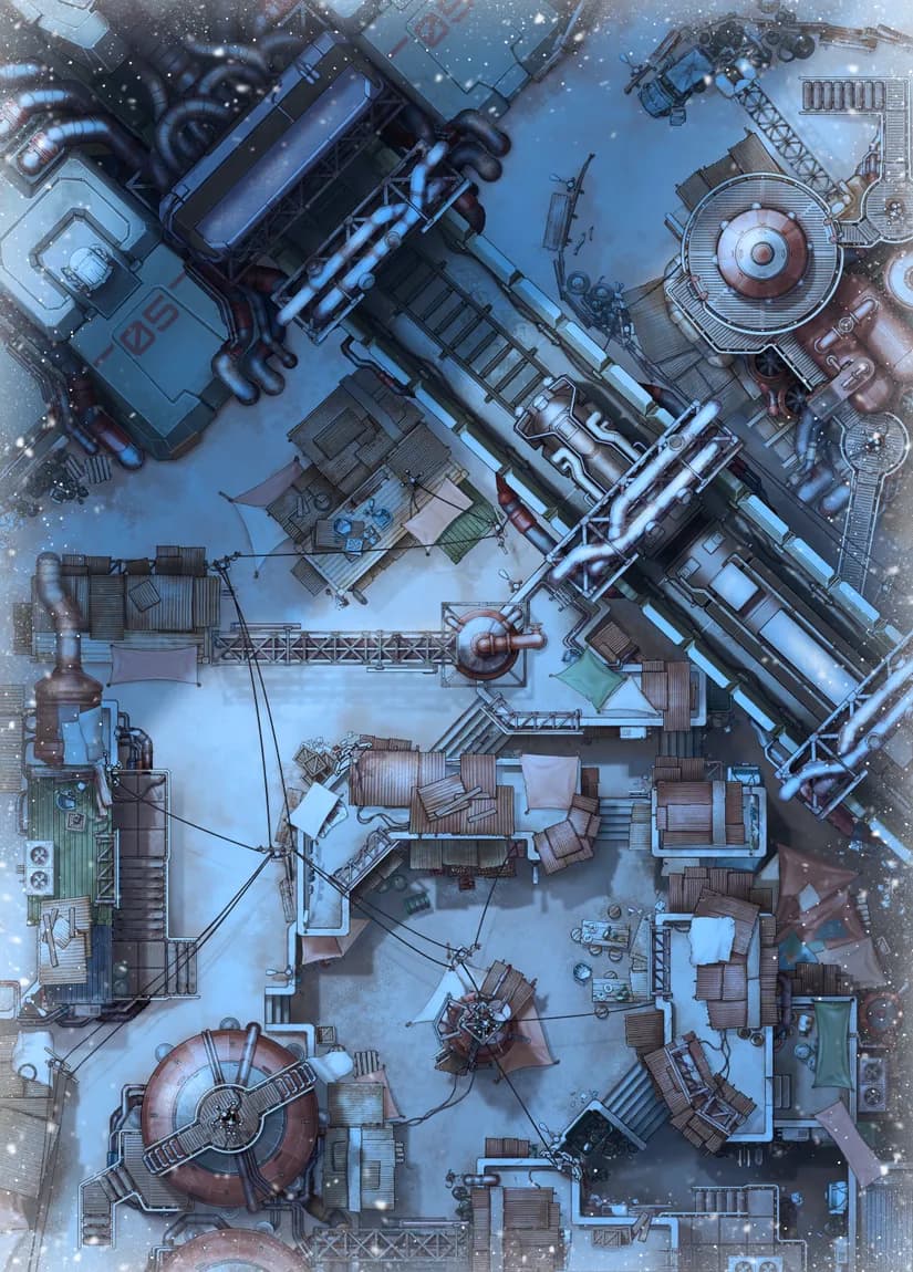 Walled District map, Frozen variant