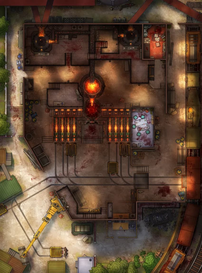 Steel Mill map, Massacre Interior variant