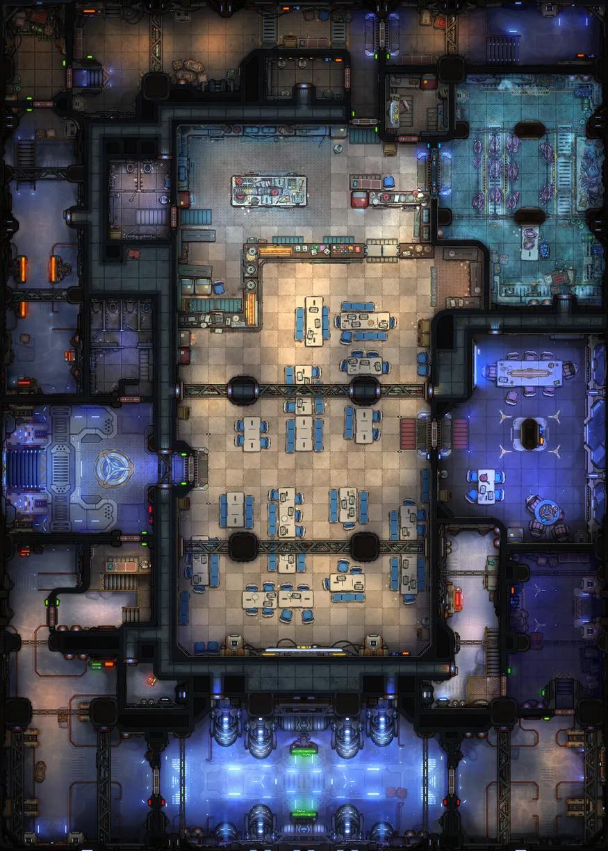 Mothership Canteen map, Flooded variant
