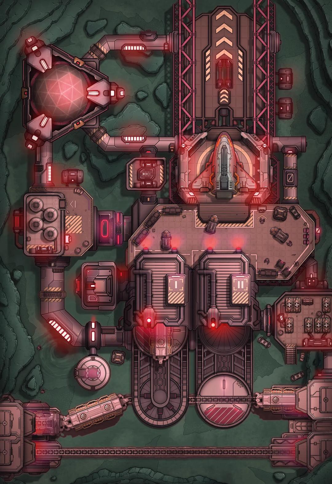 Asteroid Mining Port map, Alarm Day variant