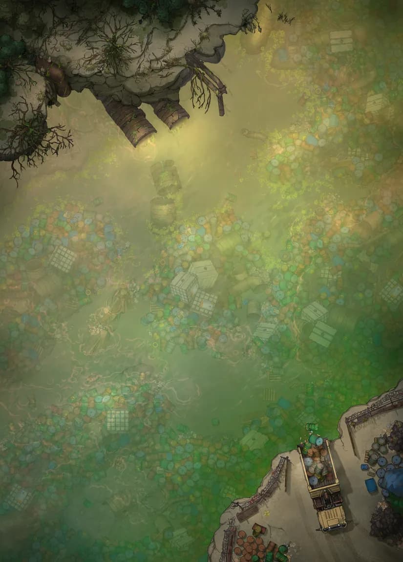 Toxic Waste Outfall map, Flood variant
