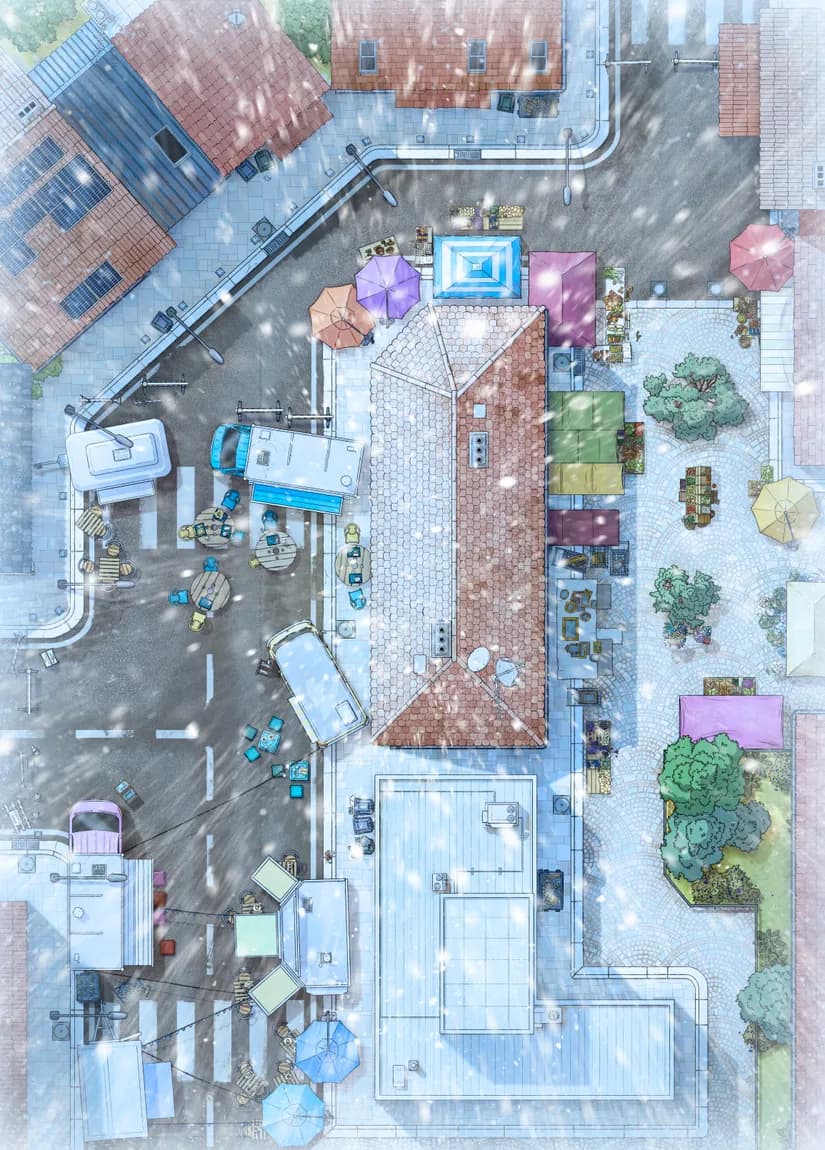 Street Market map, Winter variant