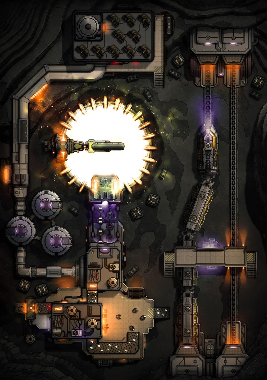 Asteroid Mining Refinery map, Portal Active variant