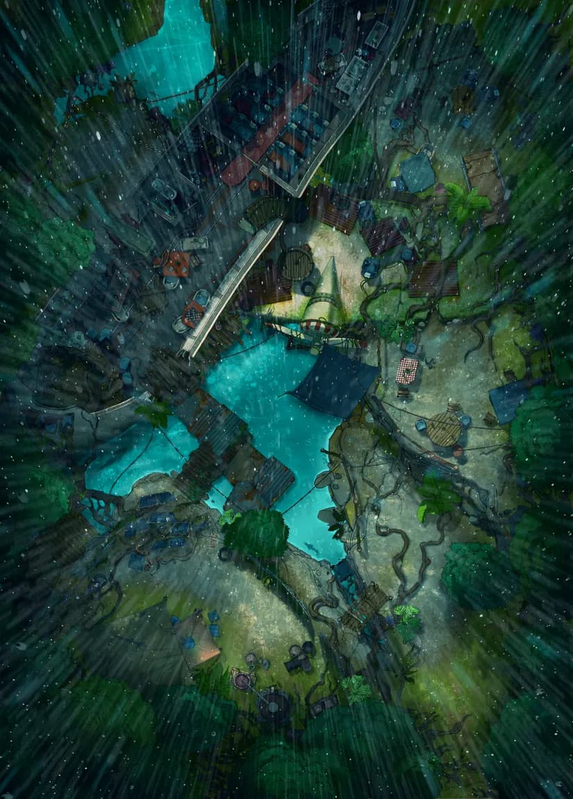Forest Crash Tavern map, Flooded variant