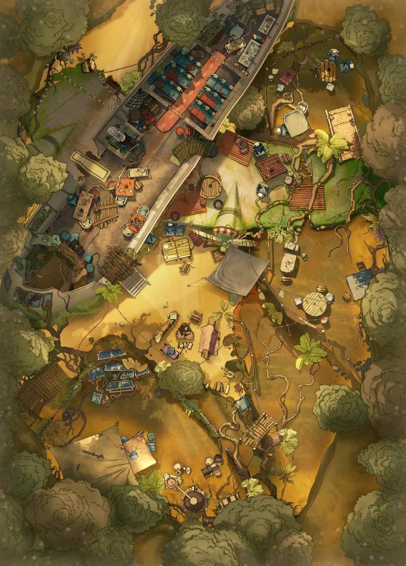 Forest Crash Tavern map, Desert variant