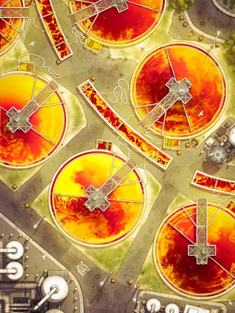 Water Treatment Plant map, Lava variant