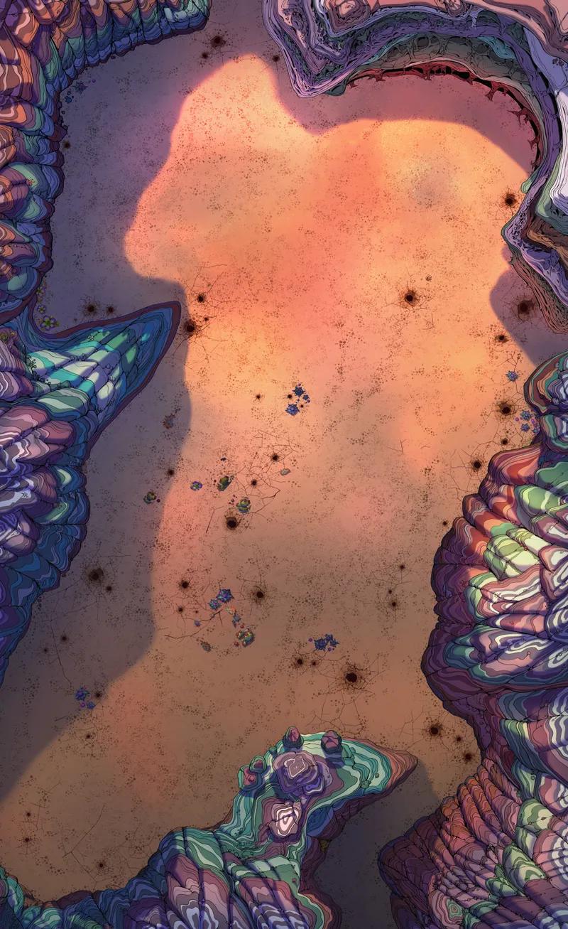 Alien Canyon Burrows map, Canyon Day variant