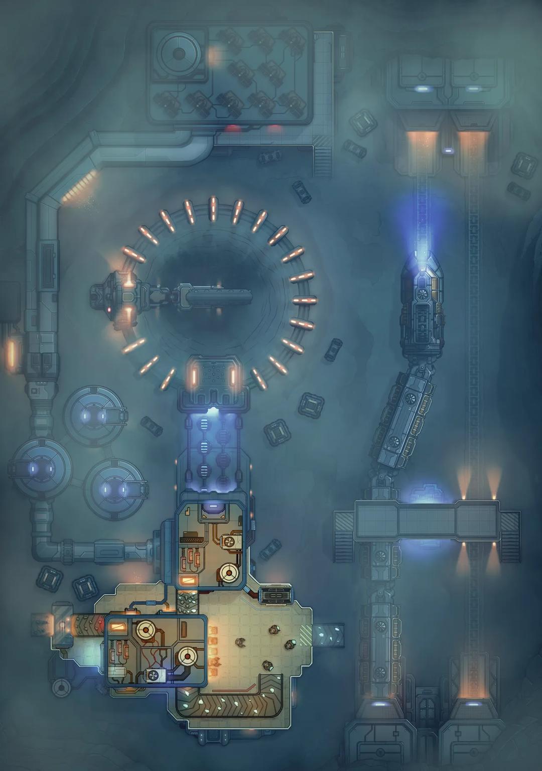 Asteroid Mining Refinery map, Fog variant