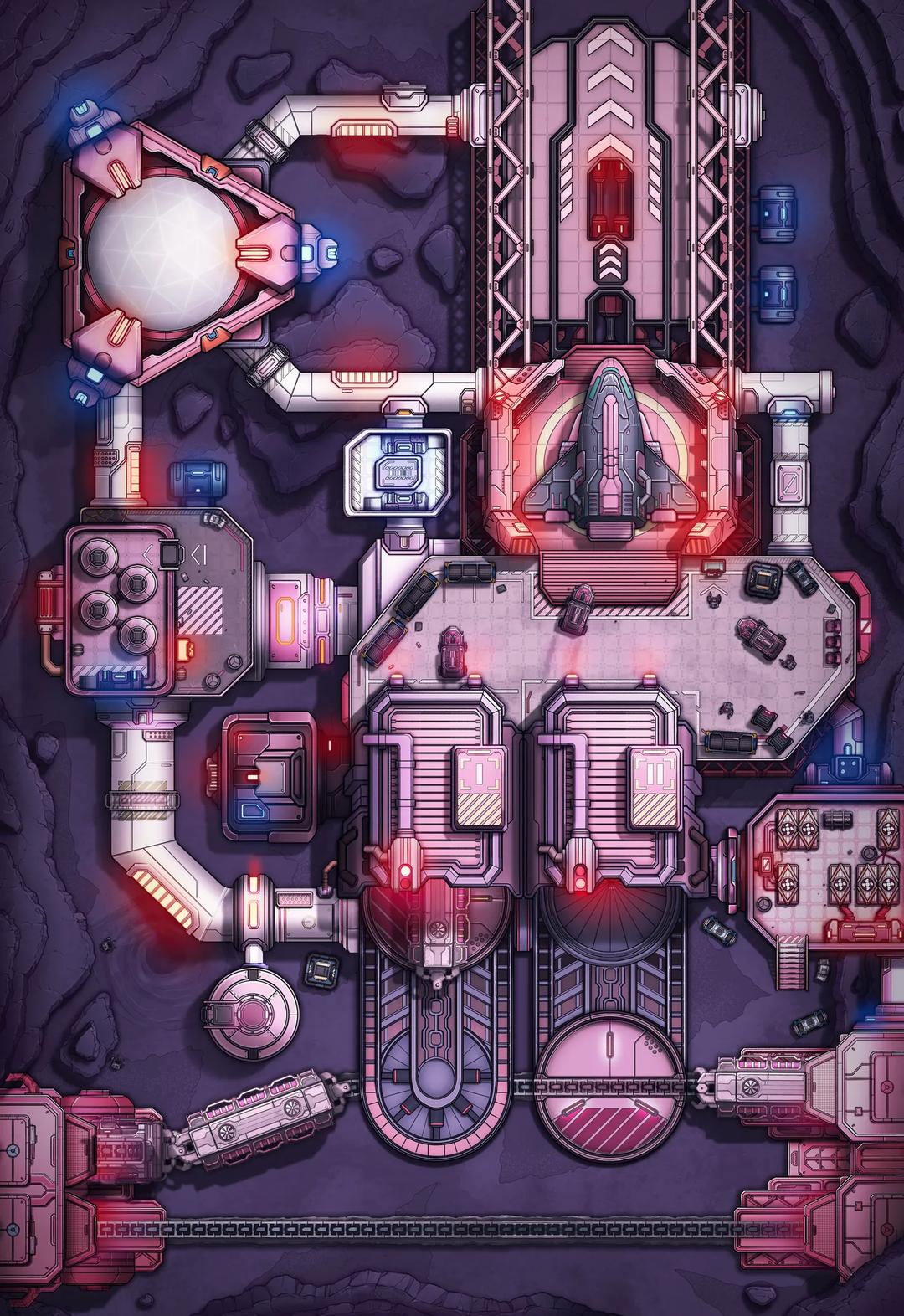 Asteroid Mining Port map, Iridescent variant