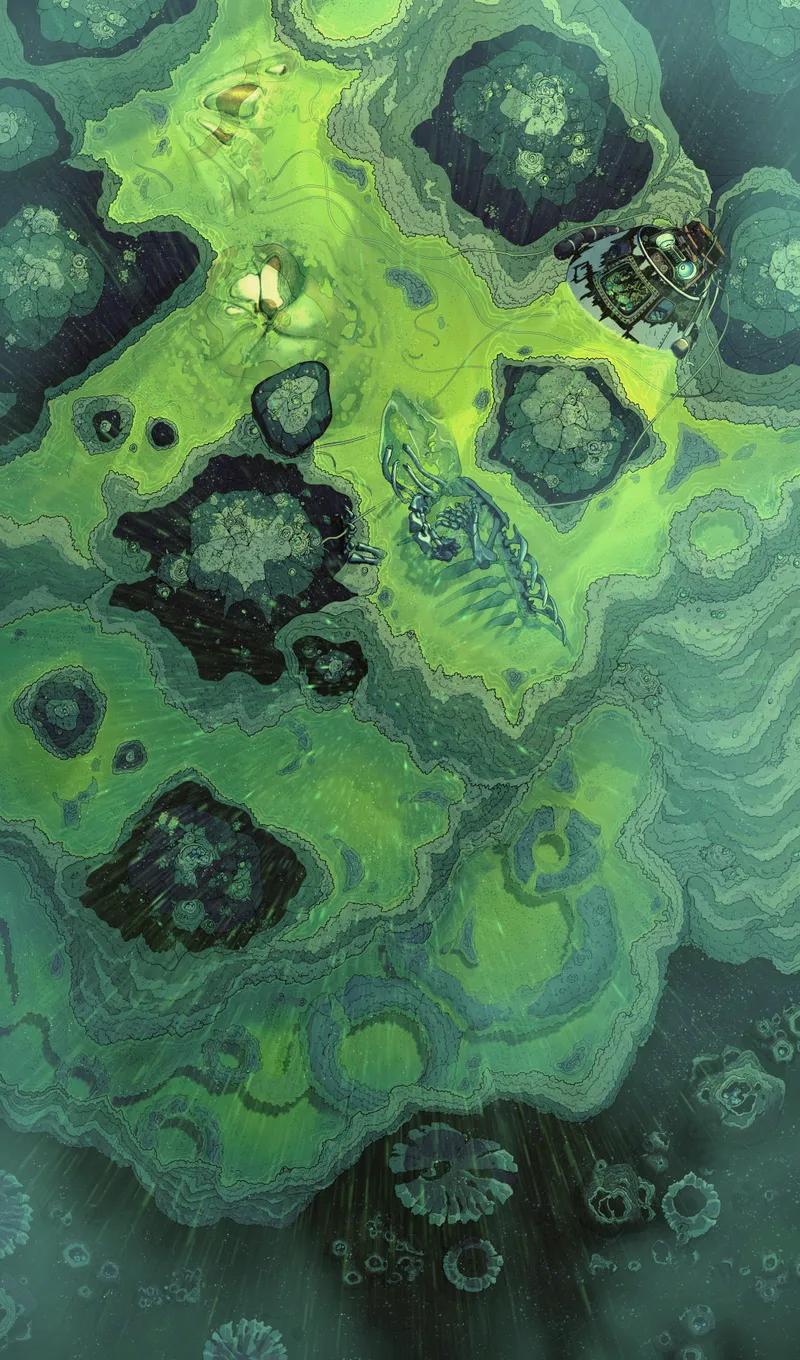 Sulphur Planet map, Acid Rain variant