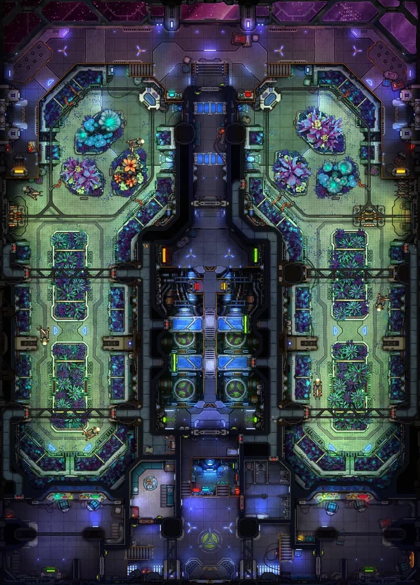 Hydroponic Farm map, Pink Sun variant