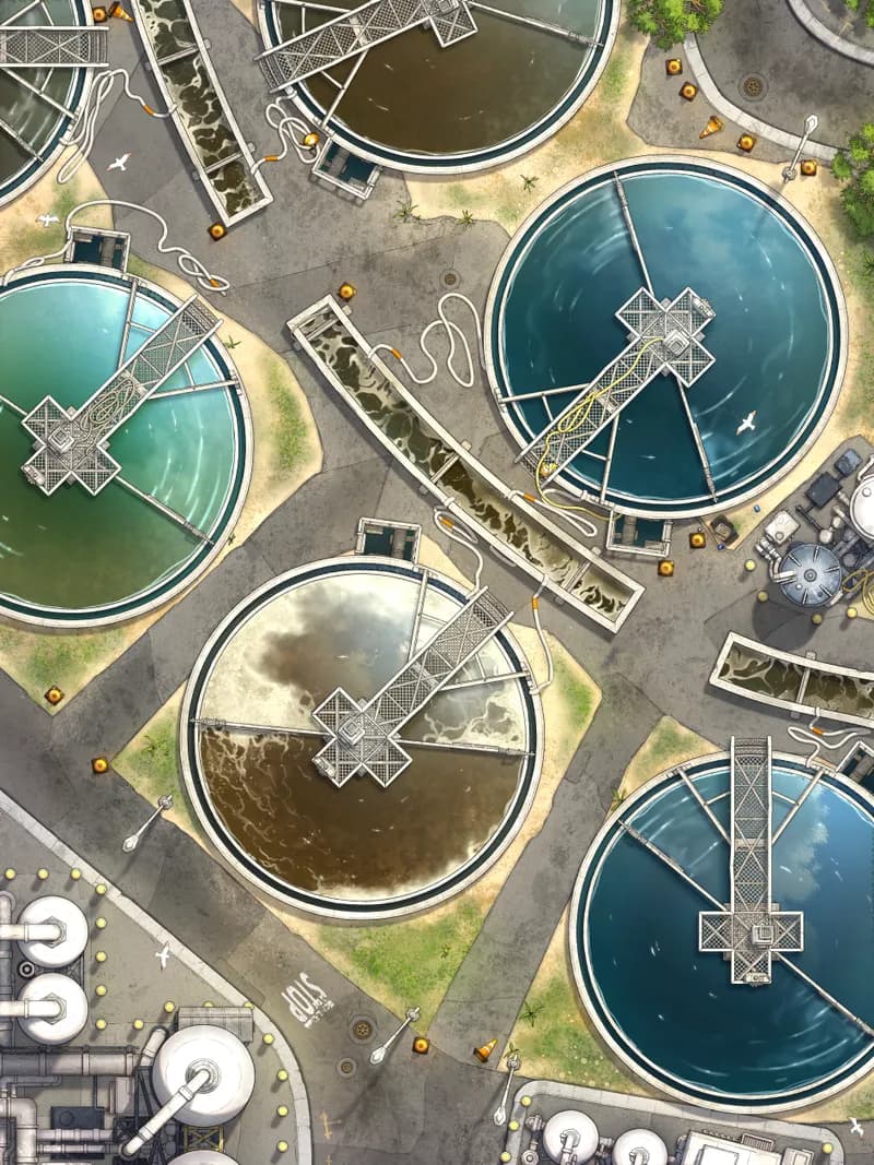 Water Treatment Plant map, Original variant