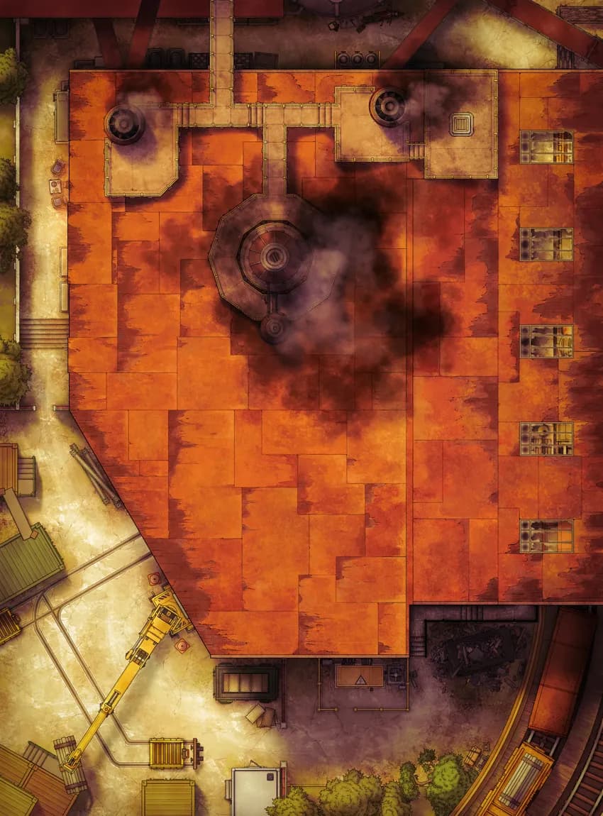 Steel Mill map, Fire Exterior variant