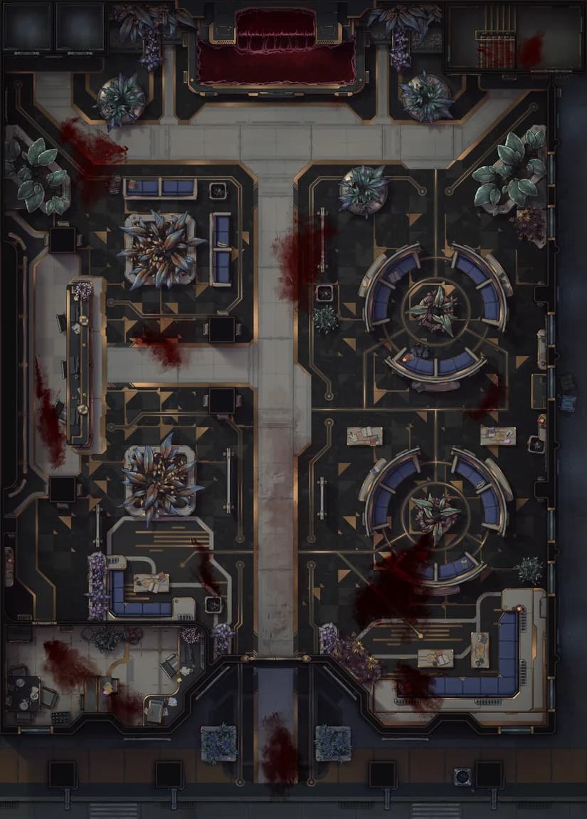 Corp Tower Foyer map, Massacre variant