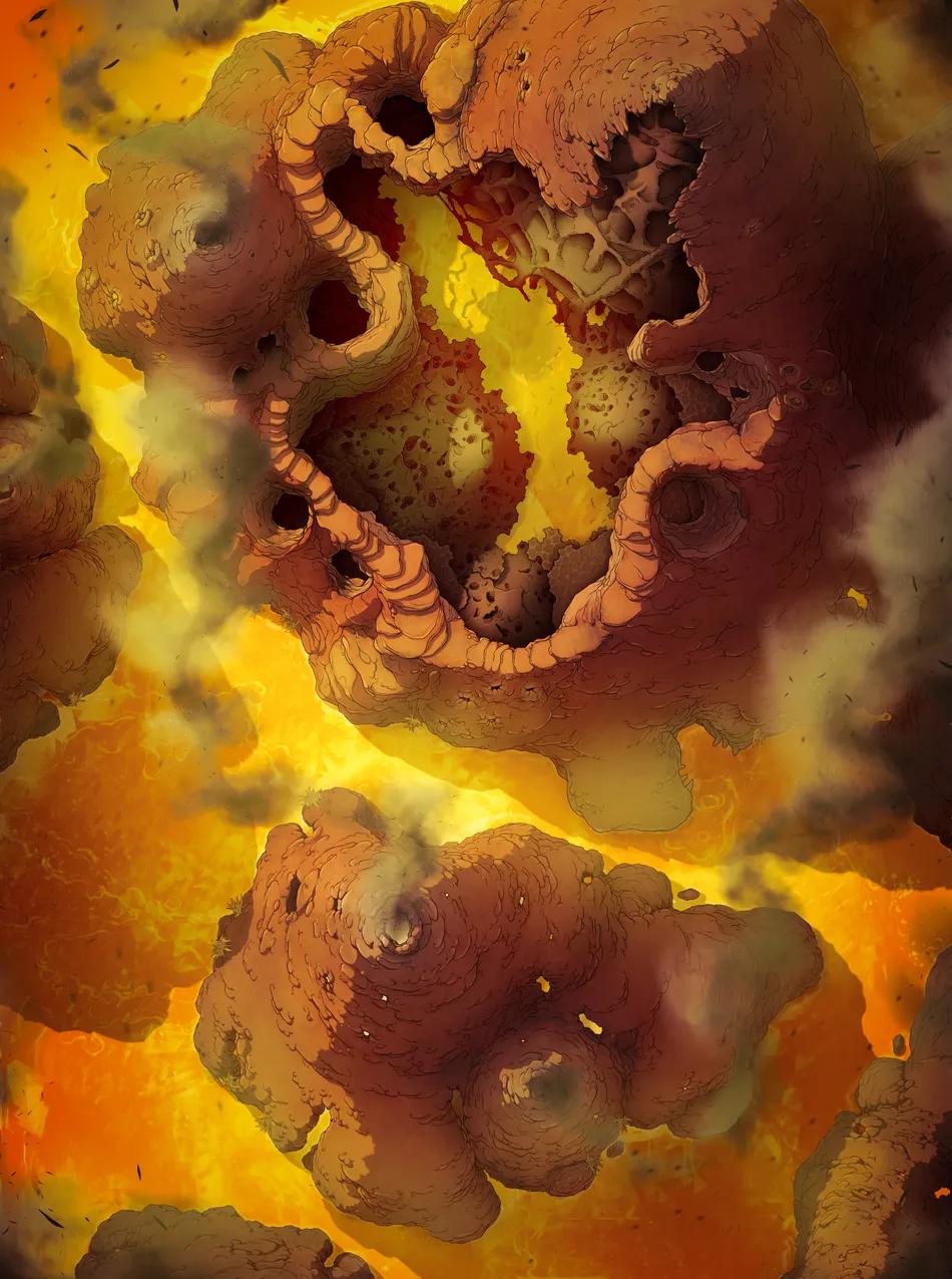 Insectoid Hive map, Lava variant
