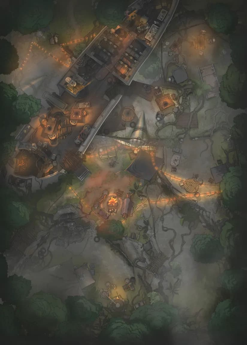 Forest Crash Tavern map, Fog variant